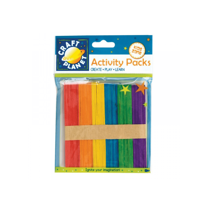 Gekleurde knutselstokjes (50 stuks) I Craft Planet Lollipop Sticks - Petits Artistes