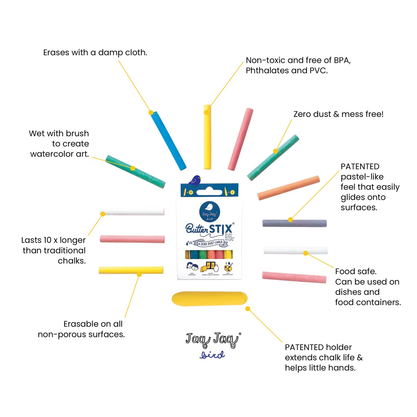 Krijt ButterStix® (12 stuks)