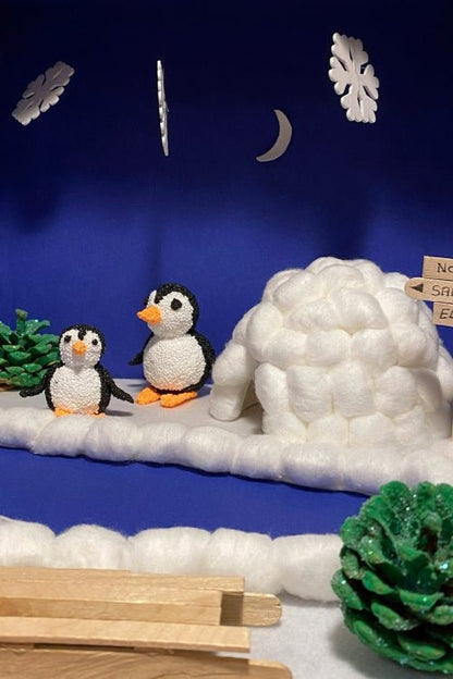Knutseldoos Iglo & Pinguïns - Petits Artistes