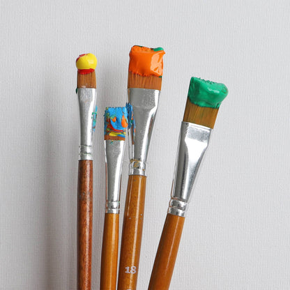 Penselen met synthetisch haar set van 5  I Primo