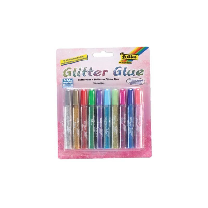 Glitterlijm in 10 kleuren