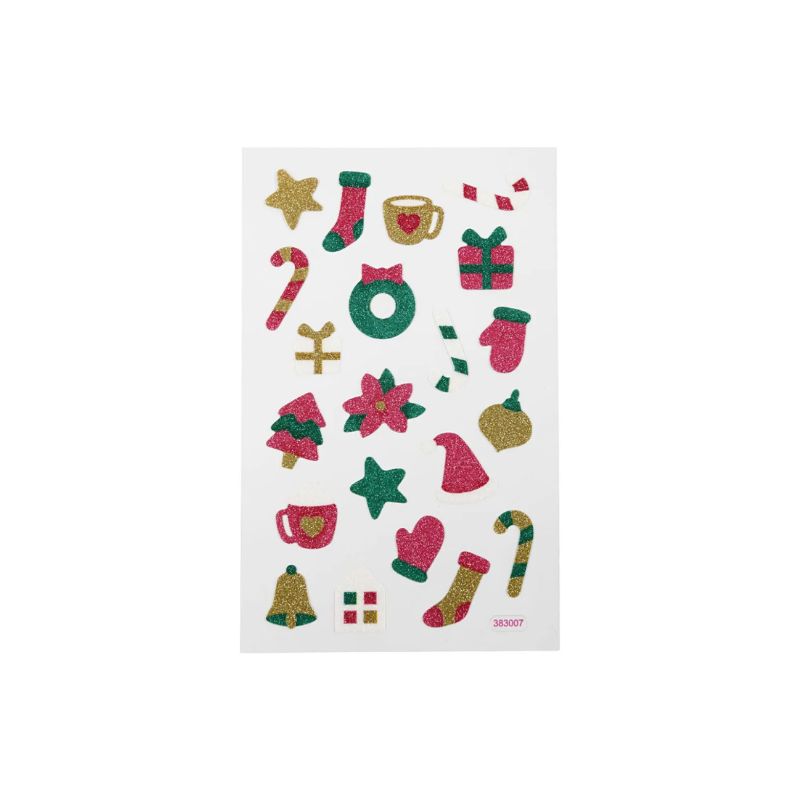 Glitter kerststickers