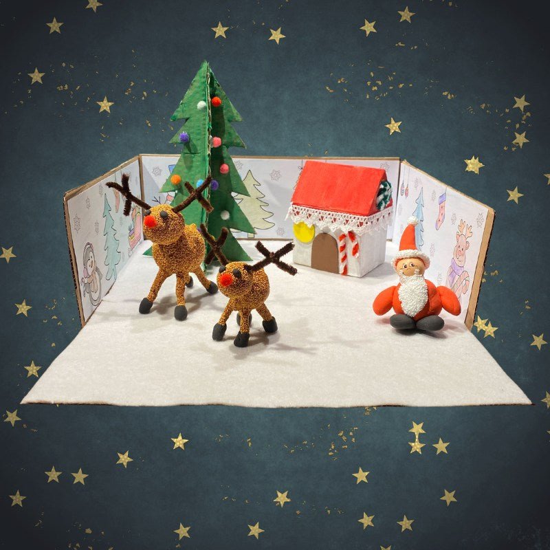 Knutseldoos Huisje van de Kerstman - Petits Artistes