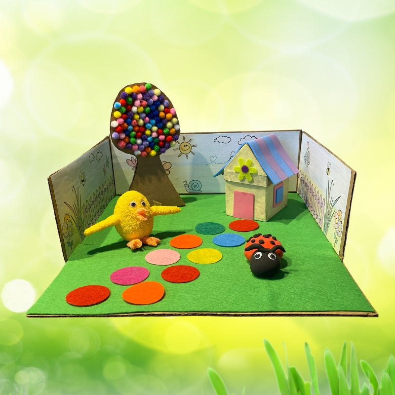 Knutseldoos Huisje Tuintje Boompje