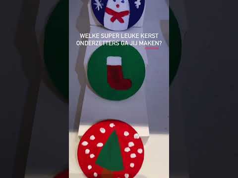 Houten Onderzetters Kerstmis (set van 5)