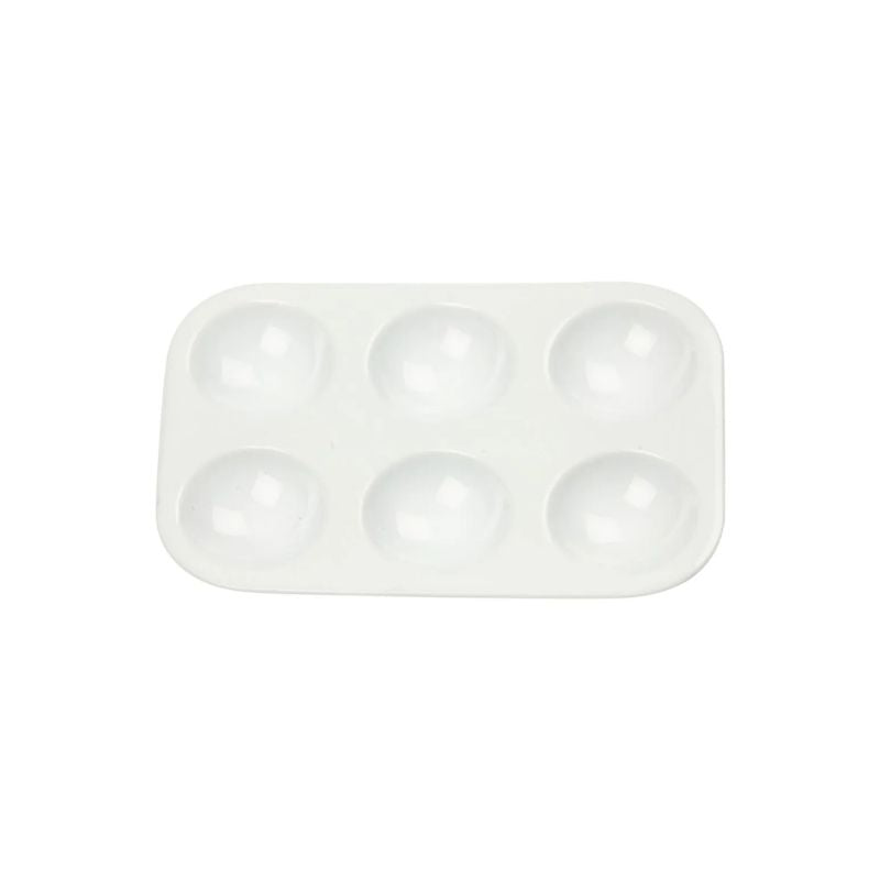 Rechthoekig schilderspalet met 6 vakken I Creativ Company