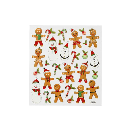 Stickers van kerst koekjesfiguren
