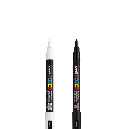 Verfstift Posca met fijne punt (zwart of wit) - Petits Artistes
