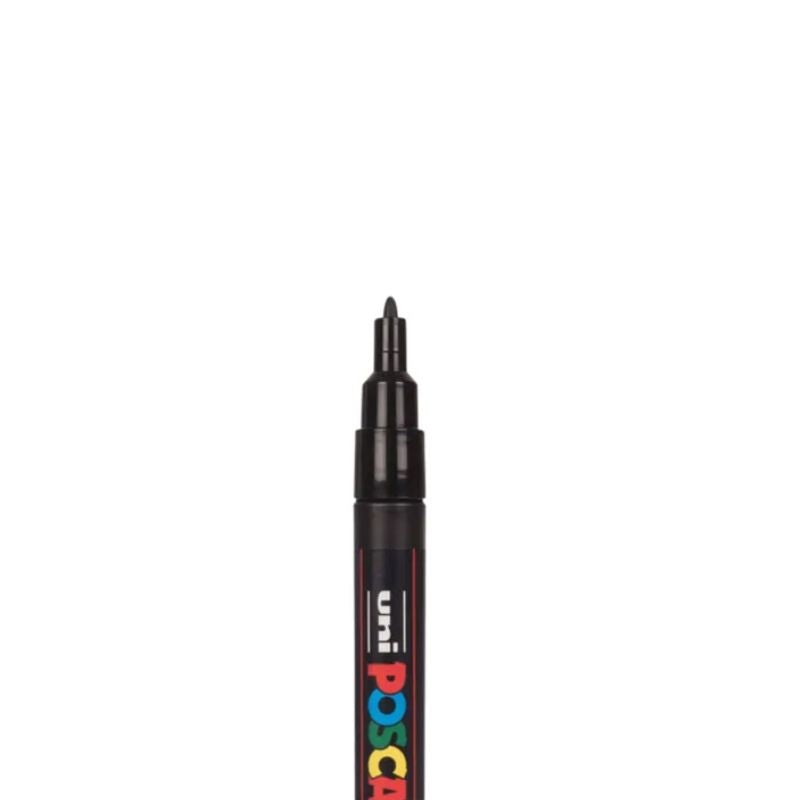 Verfstift Posca met fijne punt (zwart of wit)